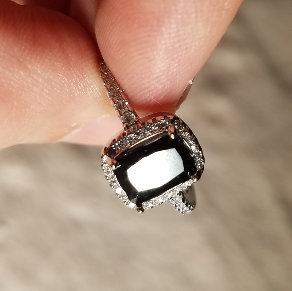 Goth Black Onyx Style Ring - Picture 5 of 7